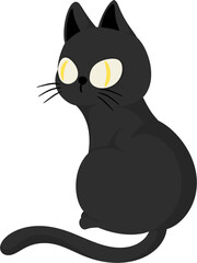 illustration black cat
