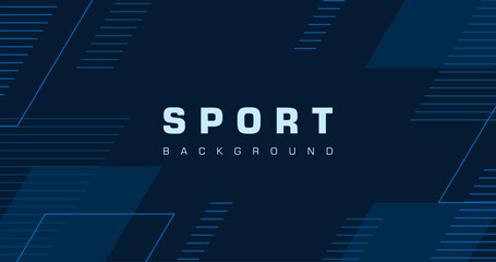 Abstract blue background with geometric style. Creative sport background. Blue background with shapes element. Simple geometric background.
