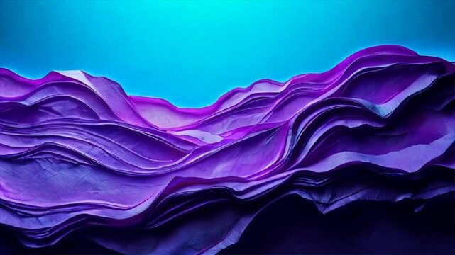 Abstract waves crafted from thin paper, graceful motion capturing fluidity and artistry in a serene and dynamic visual experience.