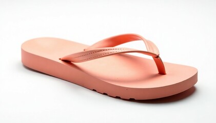 Fototapeta premium A single flip-flop isolated on white background , rubber, sandal