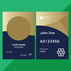 Template for designing a professional identification card