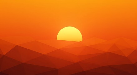 Obraz premium Dynamic Sunset Low Poly Abstract Background