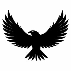 Fototapeta premium Eagle in flight vector silhouette illustration