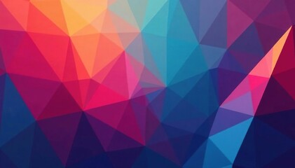 Fototapeta premium Abstract geometric shapes, vibrant color gradients, harmony, motif