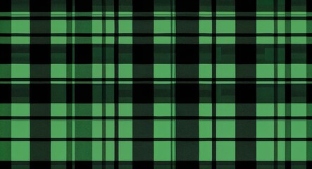 Fototapeta premium Plaid pattern in green and black clothing in illustration background