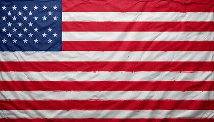 Obraz premium Distressed American Flag Texture, Patriotic Background