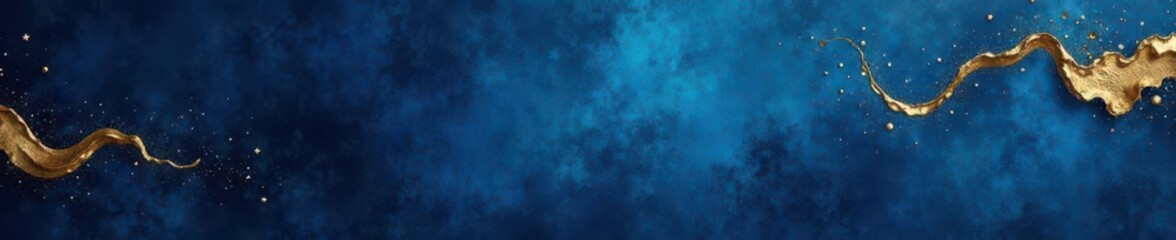 Fototapeta premium Deep blue backdrop, textured gold accents Sophisticated, artistic wallpaper , sophisticated, gold accents
