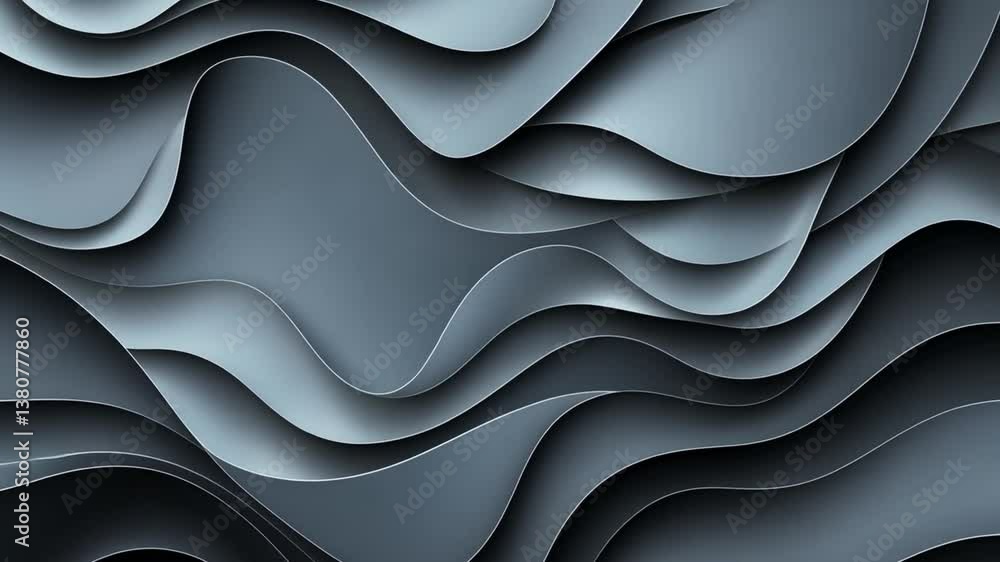 Poster modern black abstract background with wavy line patterns generative ai