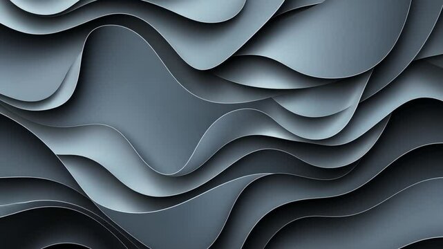Modern Black Abstract Background With Wavy Line Patterns Generative AI