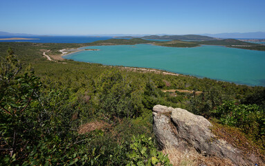 View from Seytan Sofrasi Hill in Ayvalik, Balikesir, Turkiye