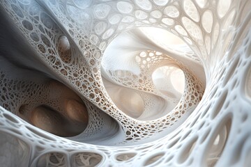 Obraz premium Abstract White Organic Form Structure Design