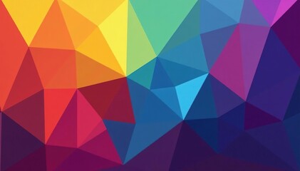 Obraz premium Geometric shapes create a vibrant, multicolored mosaic, colorful, repeat, digital