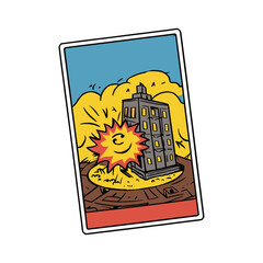 Bomb Explosion building vector, earthquake prone area vector poster design