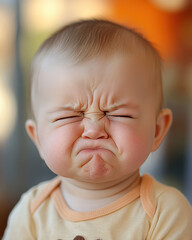 Disgust baby emotion - Food: Introducing new flavors or textures can elicit strong reactions. Capturing these moments during feeding times can be very telling.