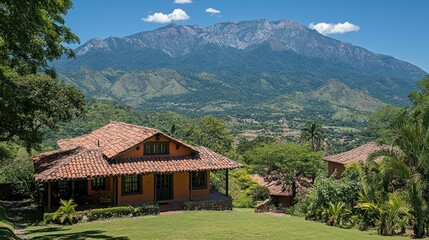 Mountain View House: Tranquil Escape in Lush Landscape