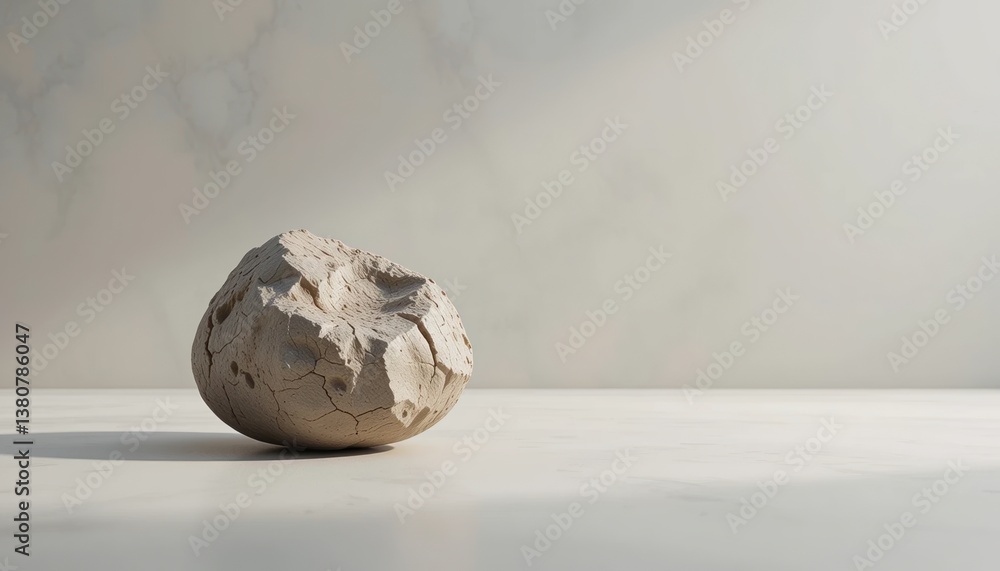 Poster artistic clay sculpture creation process studio visual art minimalist design close-up view creative 