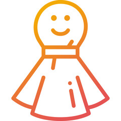 teru teru bozu gradient line icon