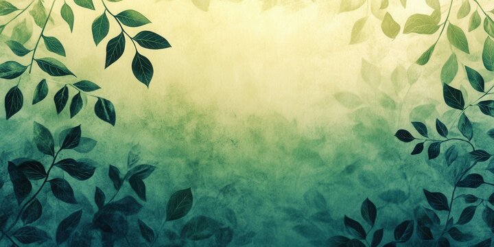 Nature-inspired abstract wallpaper featuring leafy patterns and green gradients