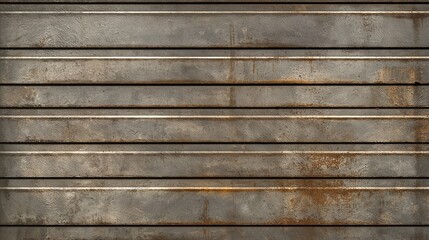 Obraz premium Rusty metal surface with horizontal lines background showing texture and corrosion