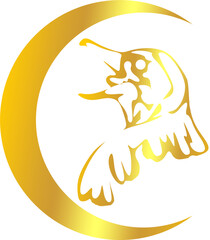 line art background ilustration head bird 