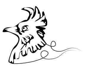 line art background ilustration head bird 