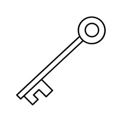 key with keyhole vector illustration