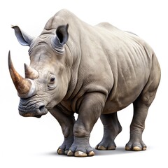 Obraz premium white rhino isolated on white