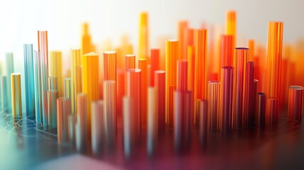 Obraz premium Colorful abstract bar graph background.