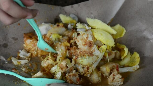 Karedok Typical Traditional indonesian food made from fresh raw vegetables