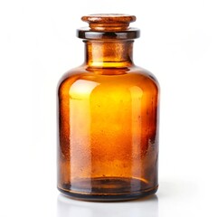 old fashioned drug bottle isolated