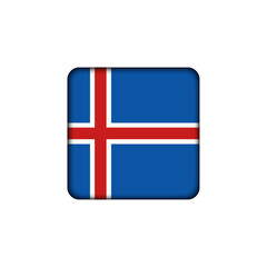 Obraz premium Iceland flag, icon, emblem