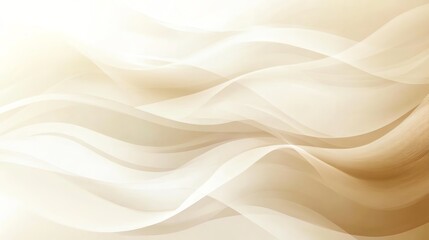 Fototapeta premium Abstract soft beige waves on fluid background.