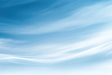Naklejka premium Abstract blue waves with soft clouds in a clear sky 