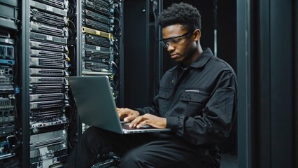 A person sitting in front of a laptop computer, likely working or browsing