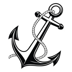 Anchor icon vector illustration. Anchor tattoo silhouette. © Vector_Nest