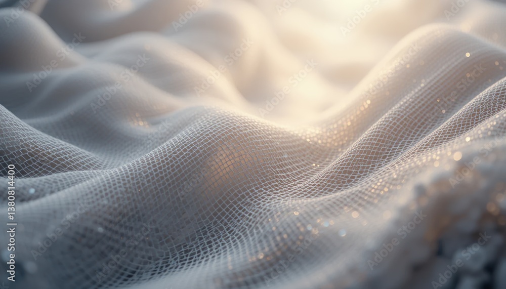 Poster flowing textures in soft fabric abstract photography serene environment close-up view ethereal conce
