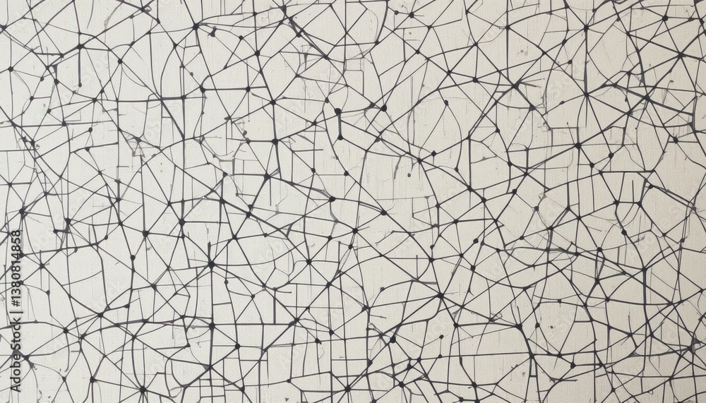 Poster intricate network patterns abstract art textured surfaces minimalist design close-up view contempora