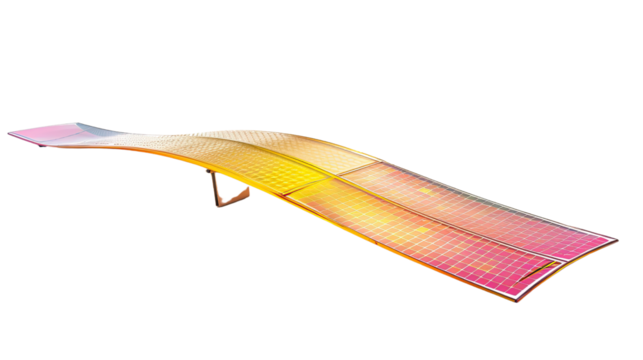 Diving Board's Sunset: The diving board's vibrant colors reflects the sunset's glow, creating a striking visual of the sport and recreation.