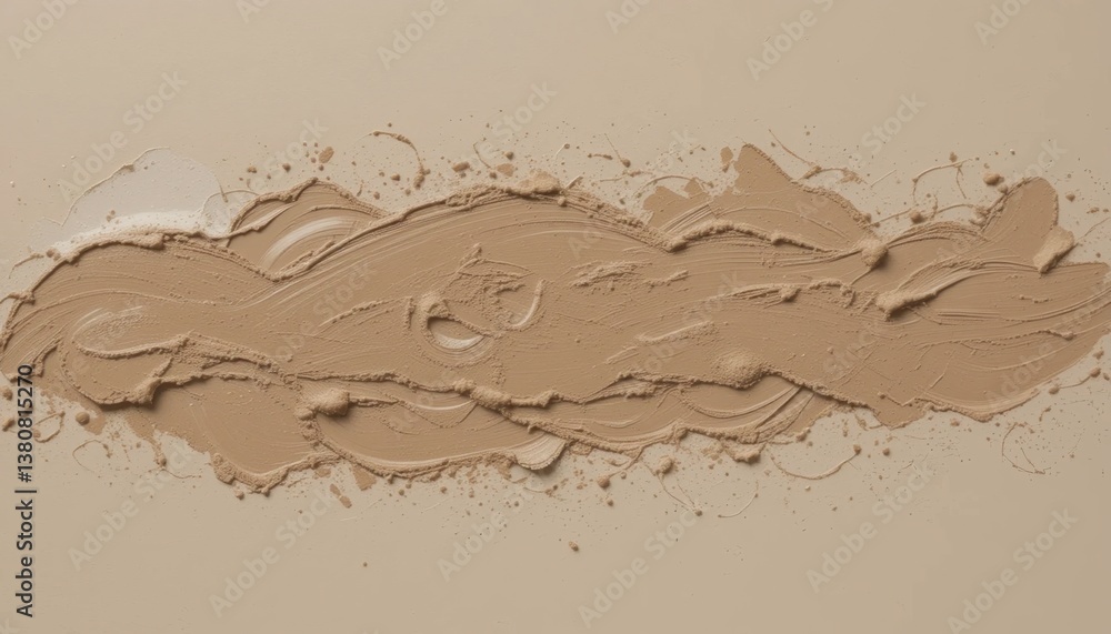 Poster artistic application of creamy beige paint studio space visual art controlled environment top-down v