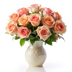 Fototapeta premium bouquet of roses in vase