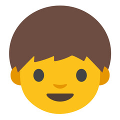Boy Emoji (Yellow Skin, Brown Hair)
