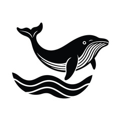 silhouette of a whale