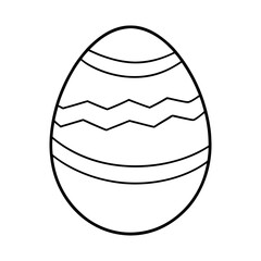 Simple decorated Easter egg