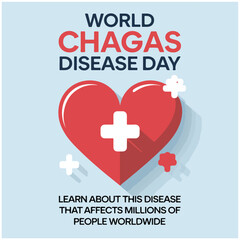 Fototapeta premium World Chagas Disease Day flyer poster image 11.eps