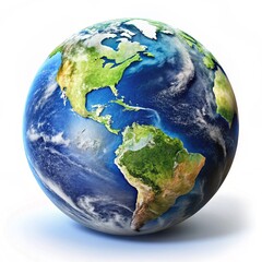 Fototapeta premium earth globe on white background