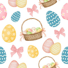 Easter egg seamless pattern