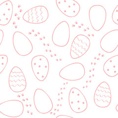 Pink Easter egg seamless pattern