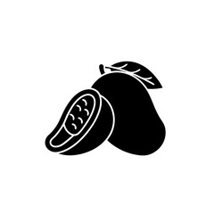 creative details Mango (Aam) Icon vector illustration