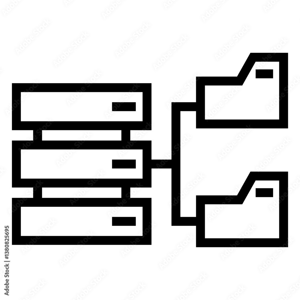 Aufkleber distributed file system vector iconj