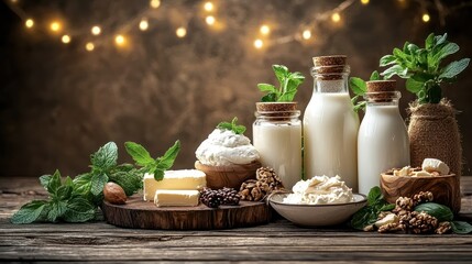 Assorted Dairy Products Display